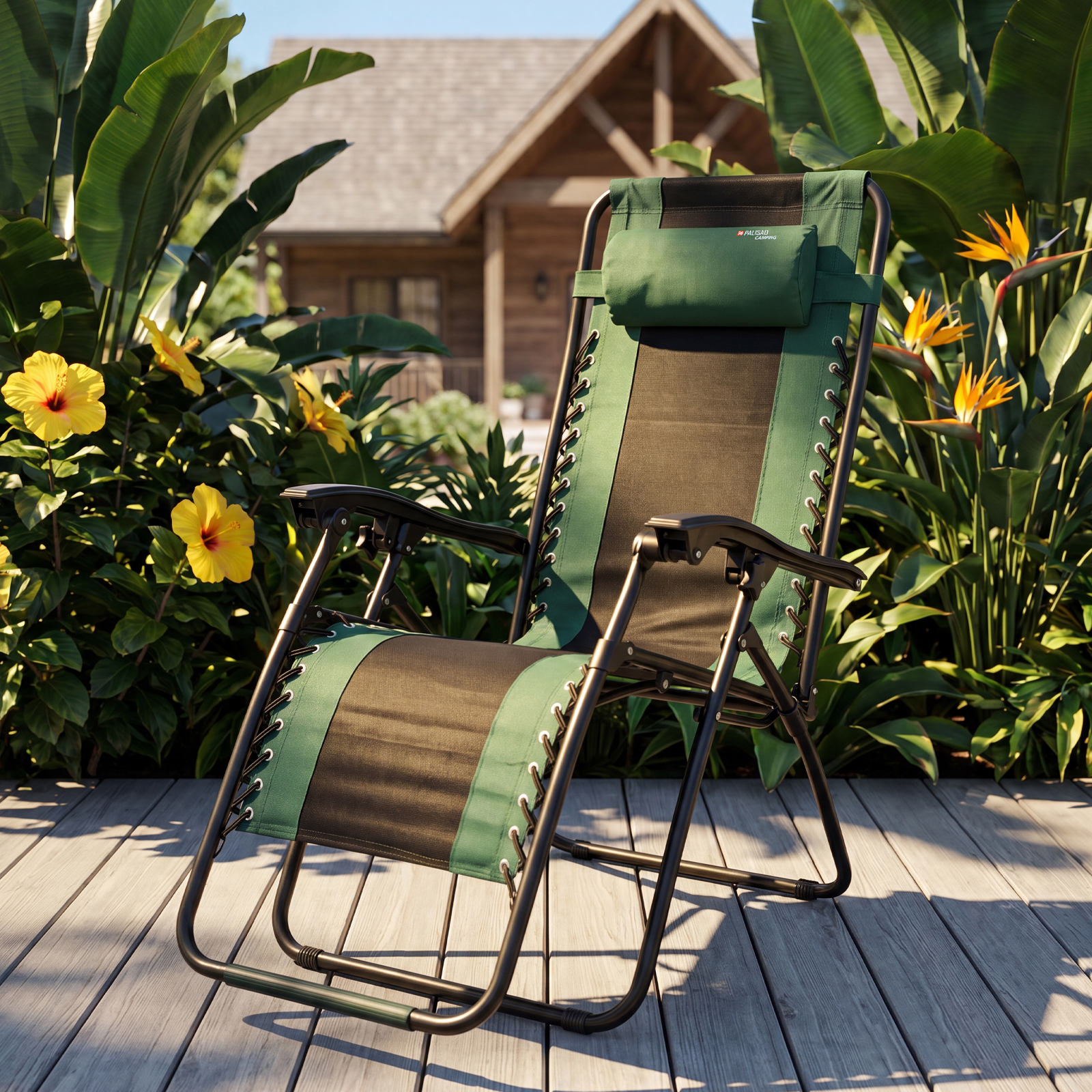 Кресло-шезлонг складное, многопозиционное 160 х 63.5 х 109 cм Camping Palisad