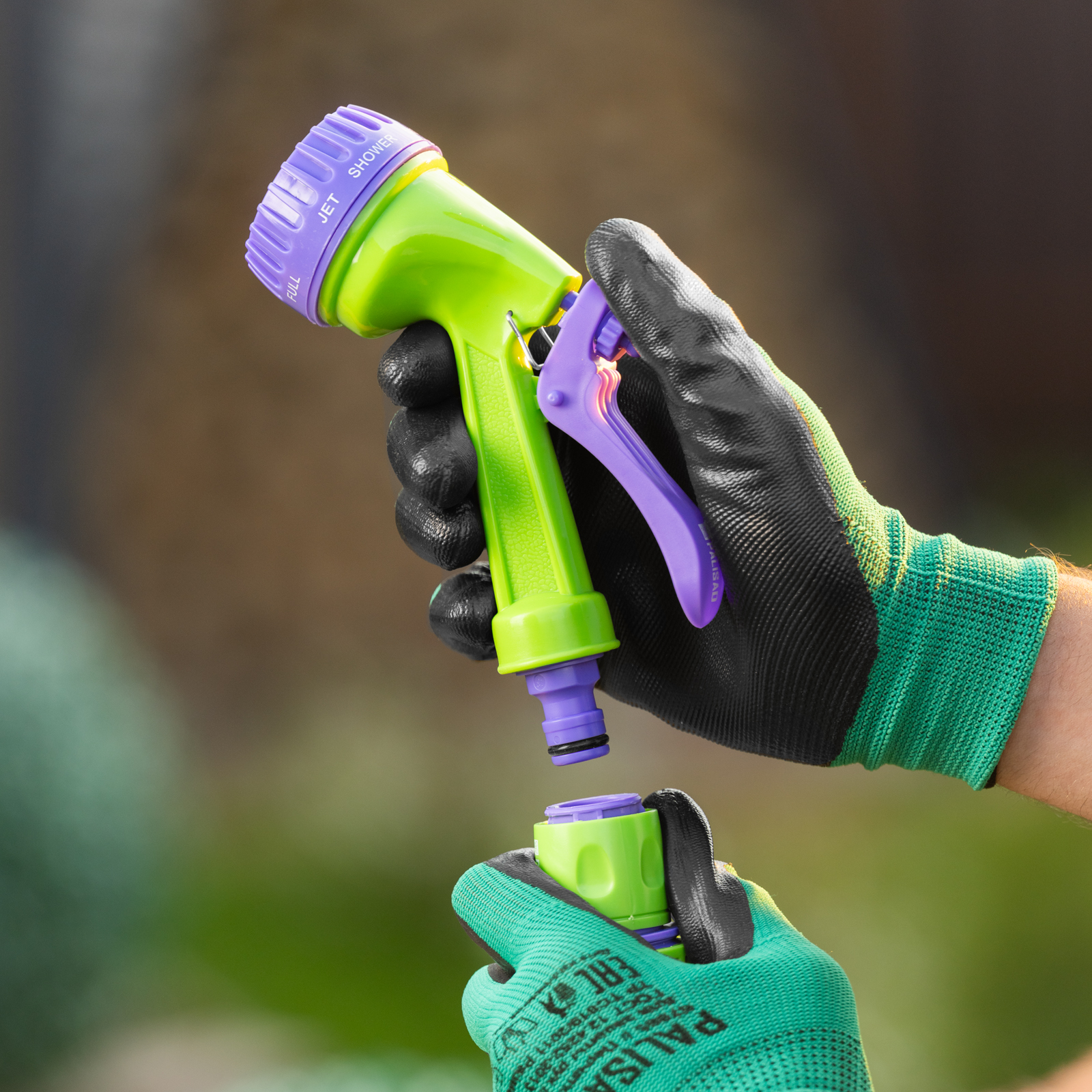 Набор для подключения шланга 3/4, пистолет 7 режимов полива, адаптер, 2 соединителя Palisad