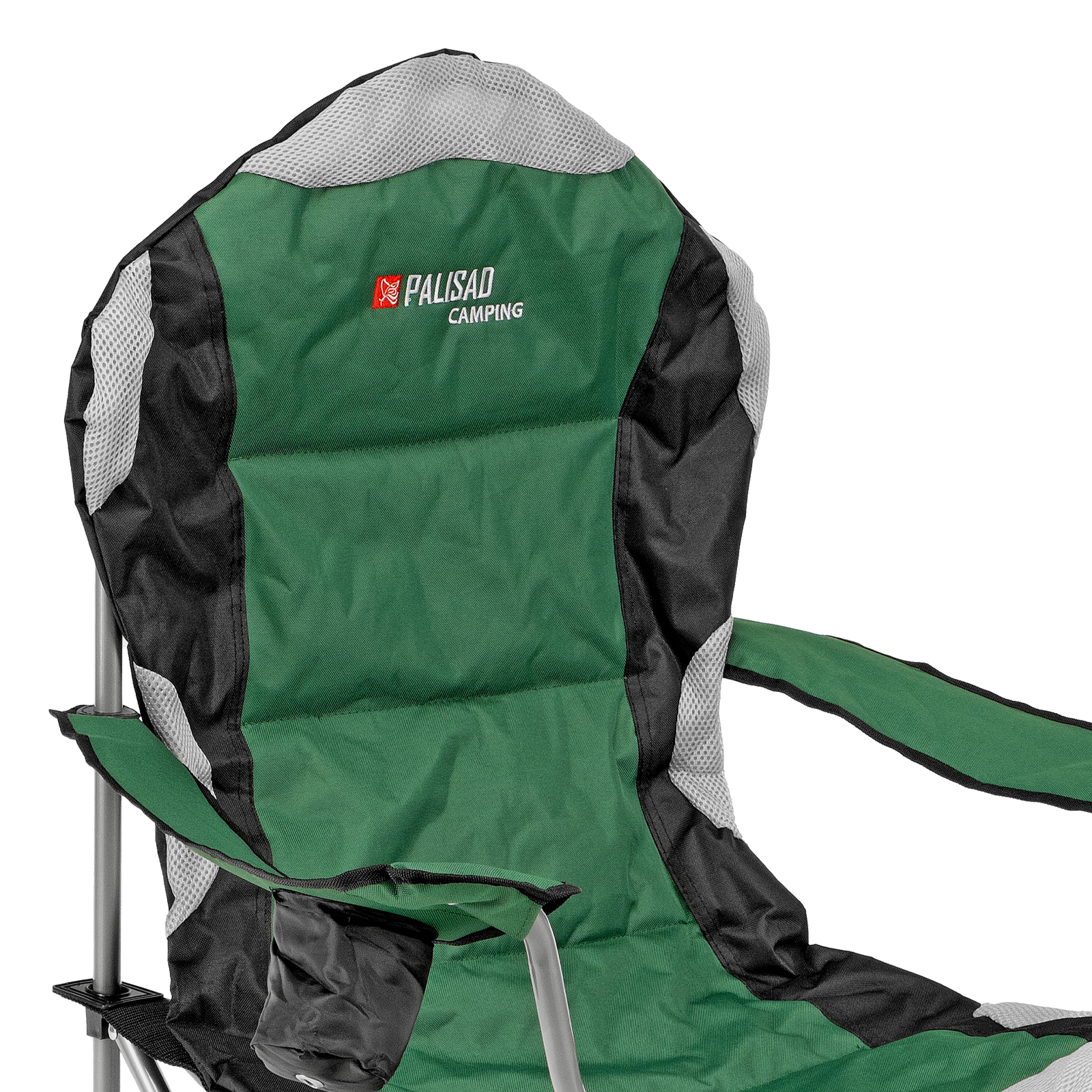 Кресло складное с подлокотниками и подстаканником, 60 х 60 х 110/92 см, Camping Palisad