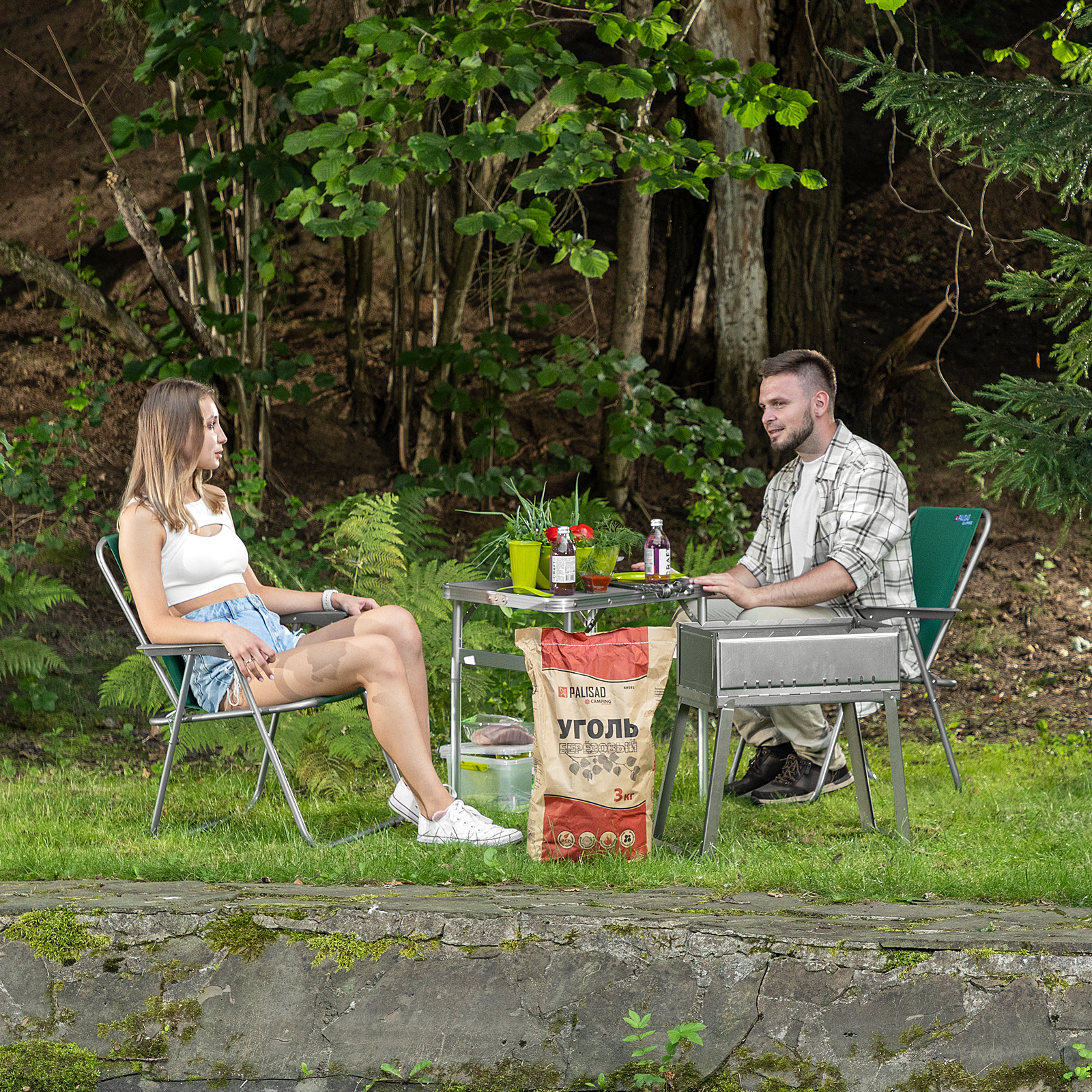 Уголь березовый, 3 кг Camping Palisad
